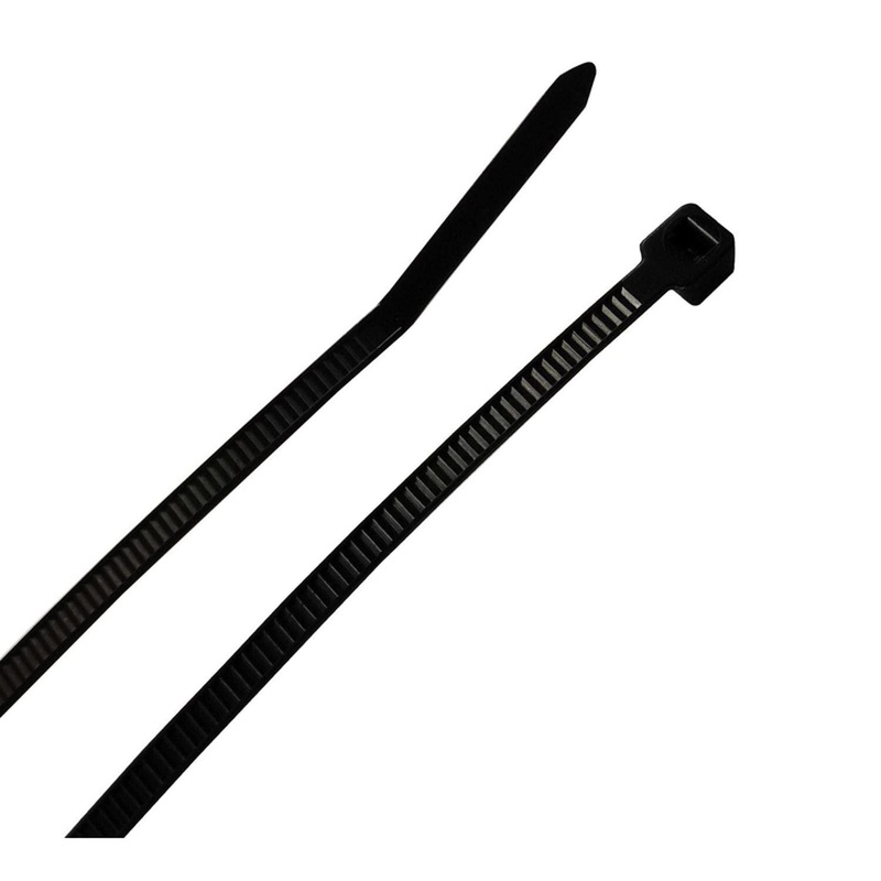 Steel Grip M-100-4-UVC Cable Tie, 0.81 in Dia Bundle, 18 lb Tensile Strength, 4 in L, Polypropylene, Black